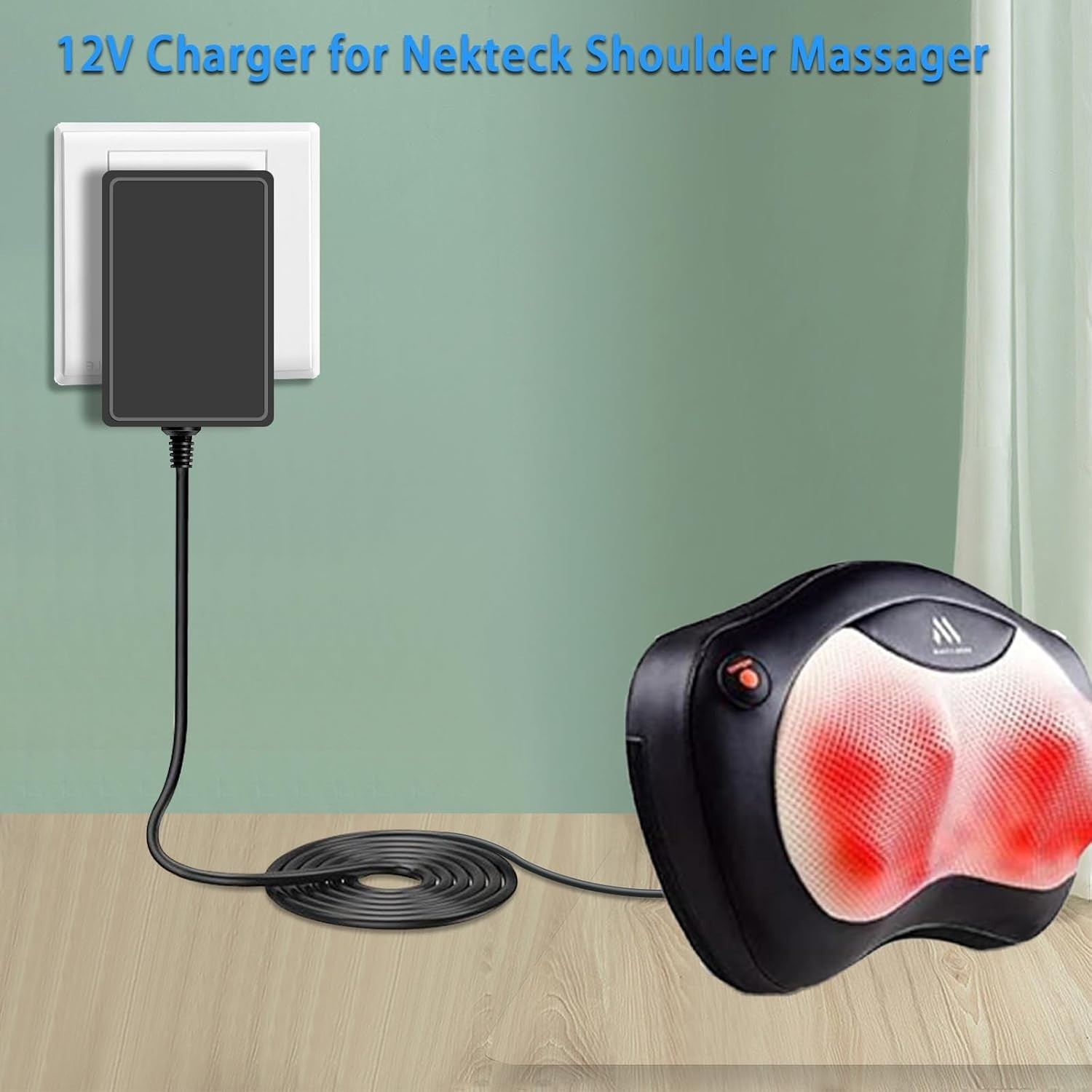 Shiatsu Massager Charger – Reliable 12V Power Supply for Neck and Foot Relief