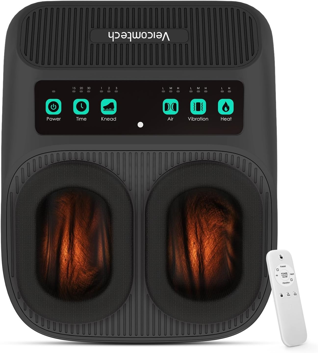 4-in-1 Shiatsu Foot Massager w/ Heat & Air Compression with Remote Control