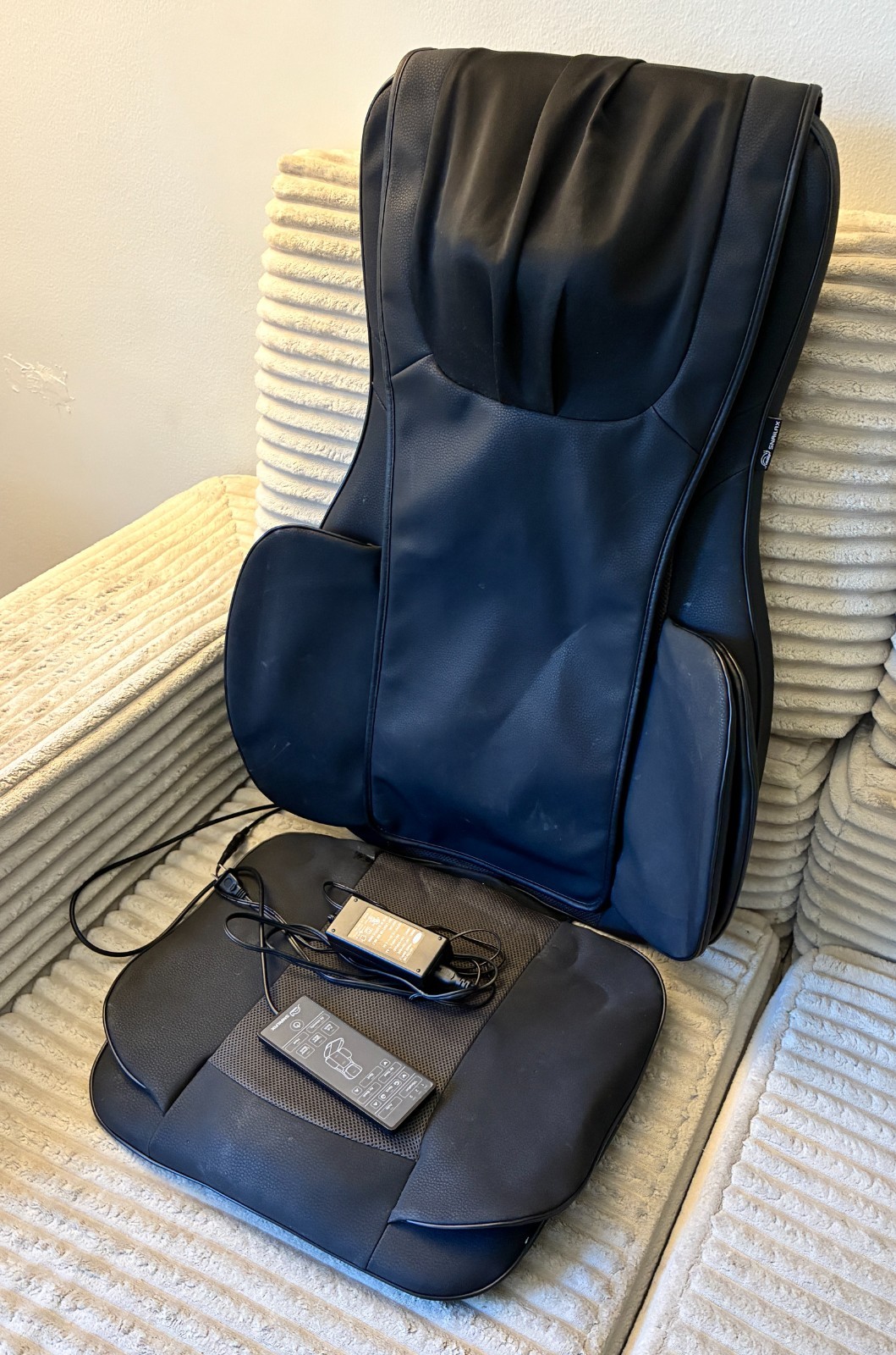 Snailax Full Body Massage Chair Pad Shiatsu Neck Back W Heat Compression – SL236