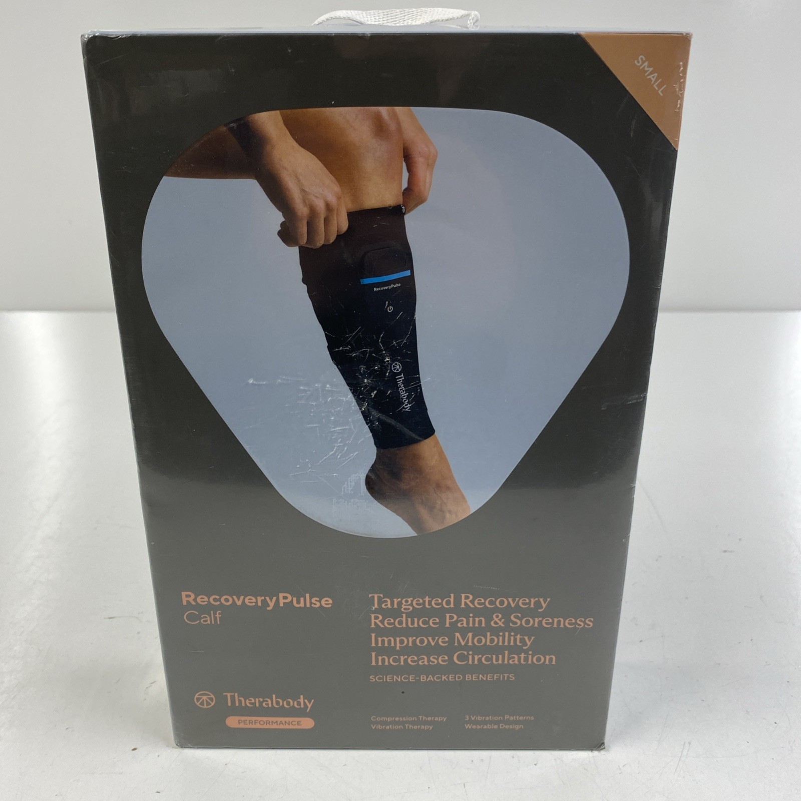 THERABODY Recovery Pulse Calf SMALL Vibrating Compression Sleeve SEALED