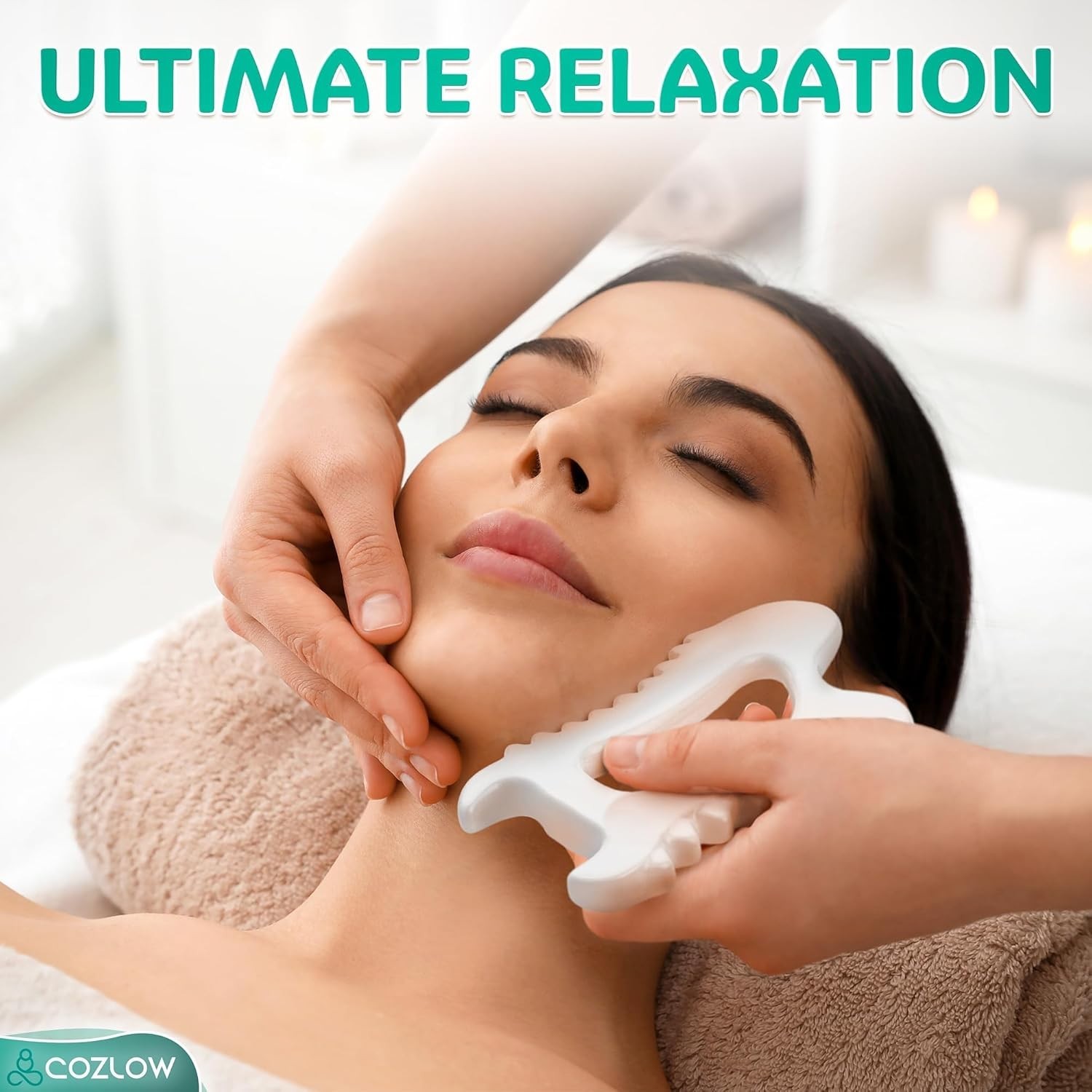 Portable Ceramic Gua Sha Tool for Effective Lymphatic Drainage & Relaxation