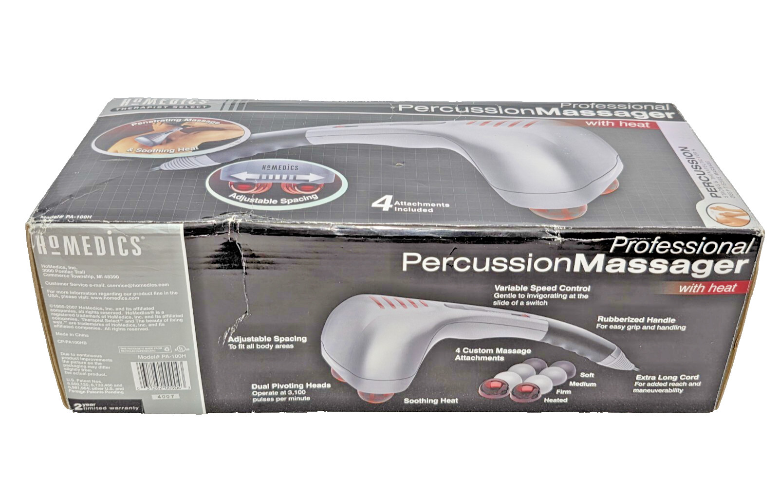 Homedics Professional Percussion Massager with Heat PA-100H