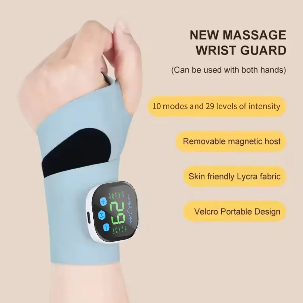 EMS Electric Hand Wrist Massager Cordless Vibration Pain Relief USB Rechargeable