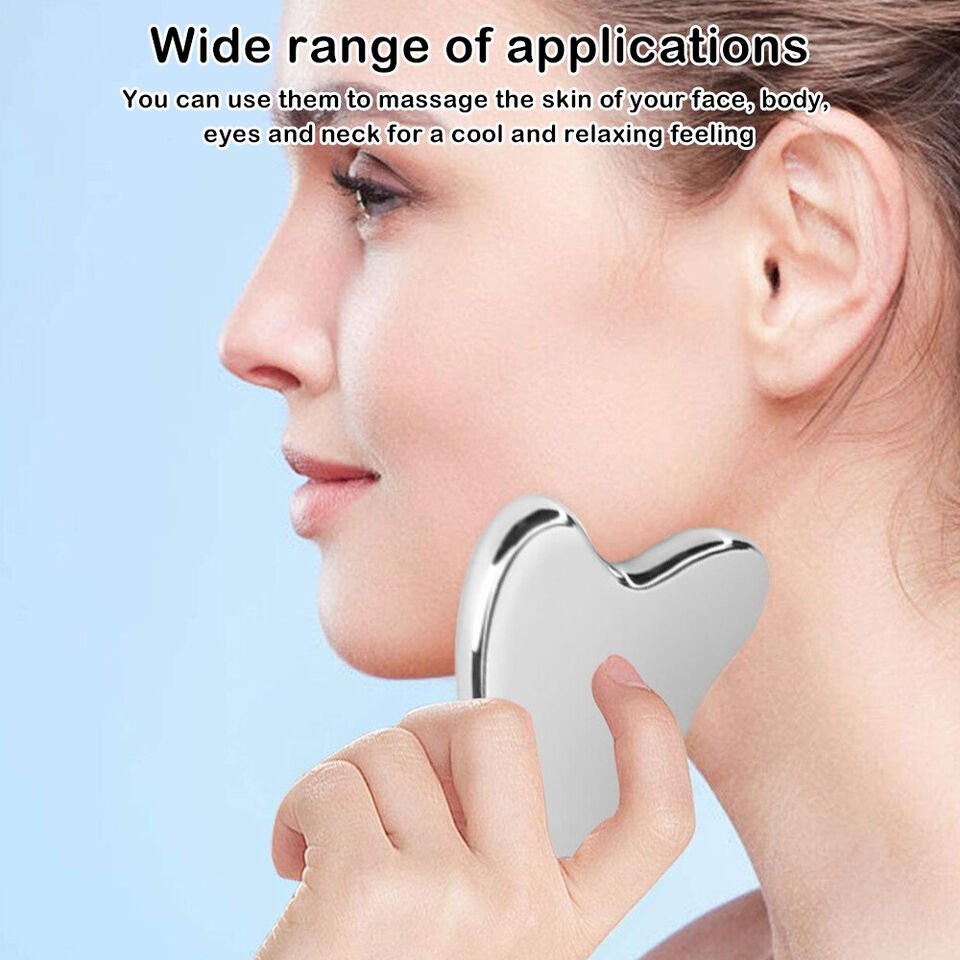 4Pcs Stainless Steel Gua Sha Facial Tools Metal Massage Face Sculpting Tool Body