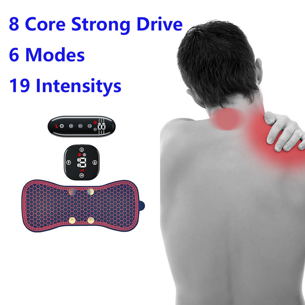 Rechargeable EMS Neck Massager W/ 3 Heat Levels 6 Modes 19 Intensitys 1000maH
