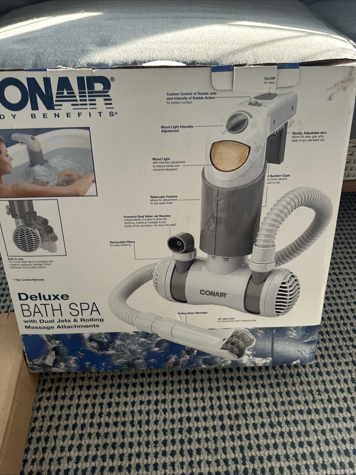 NIB Conair Body Benefits BTS2 Deluxe Dual Hydro Jet Bath SPA Multidirectional