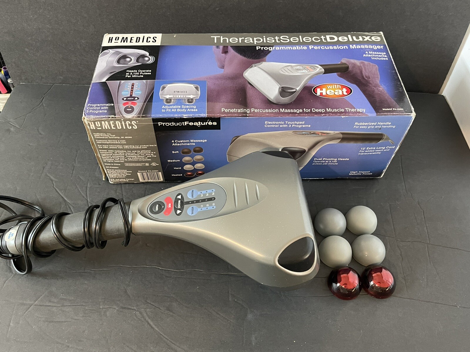 Homedics Therapist Select Deluxe Programmable Percussion Massager Heat PA-350H