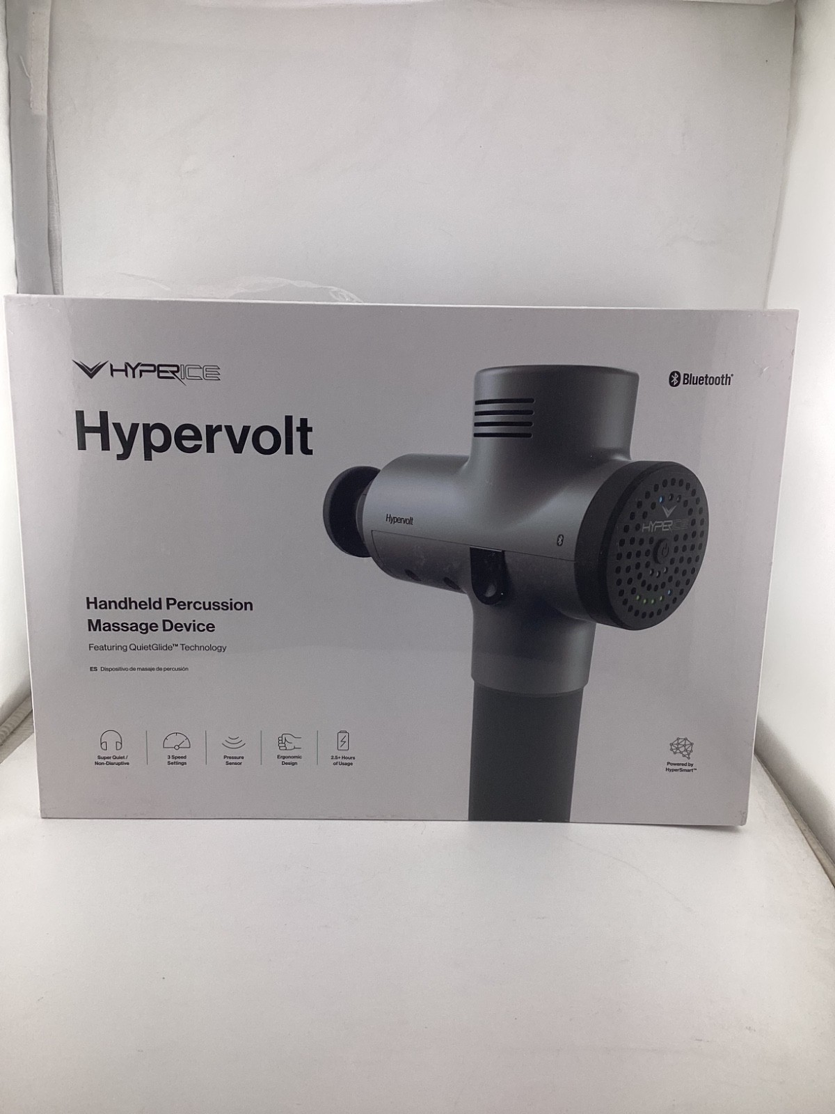 Hyperice Hypervolt BT Bluetooth Percussion Massage Gun – Black (With 5 Heads)