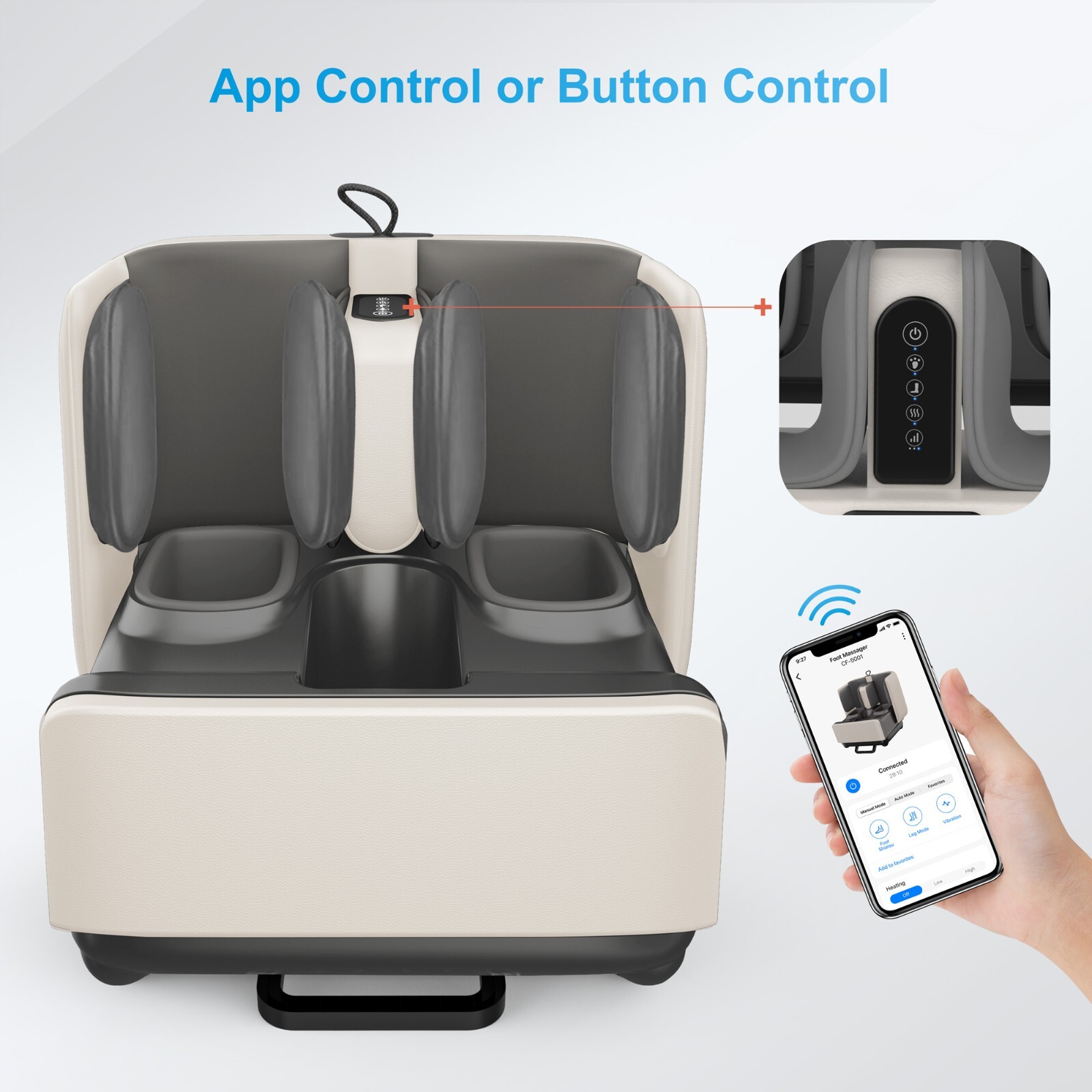 Comfier Foot Massage Machine with Heat, Shiatsu Deep Kneading for Pain Relief