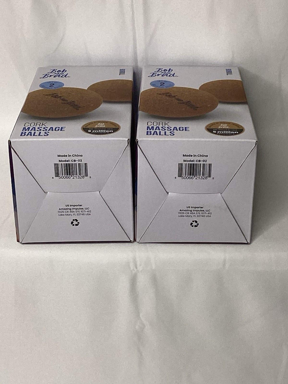 Bob & Brad Cork Massage Ball Set BioRoll 2 Pack NEW trigger point yoga therapy