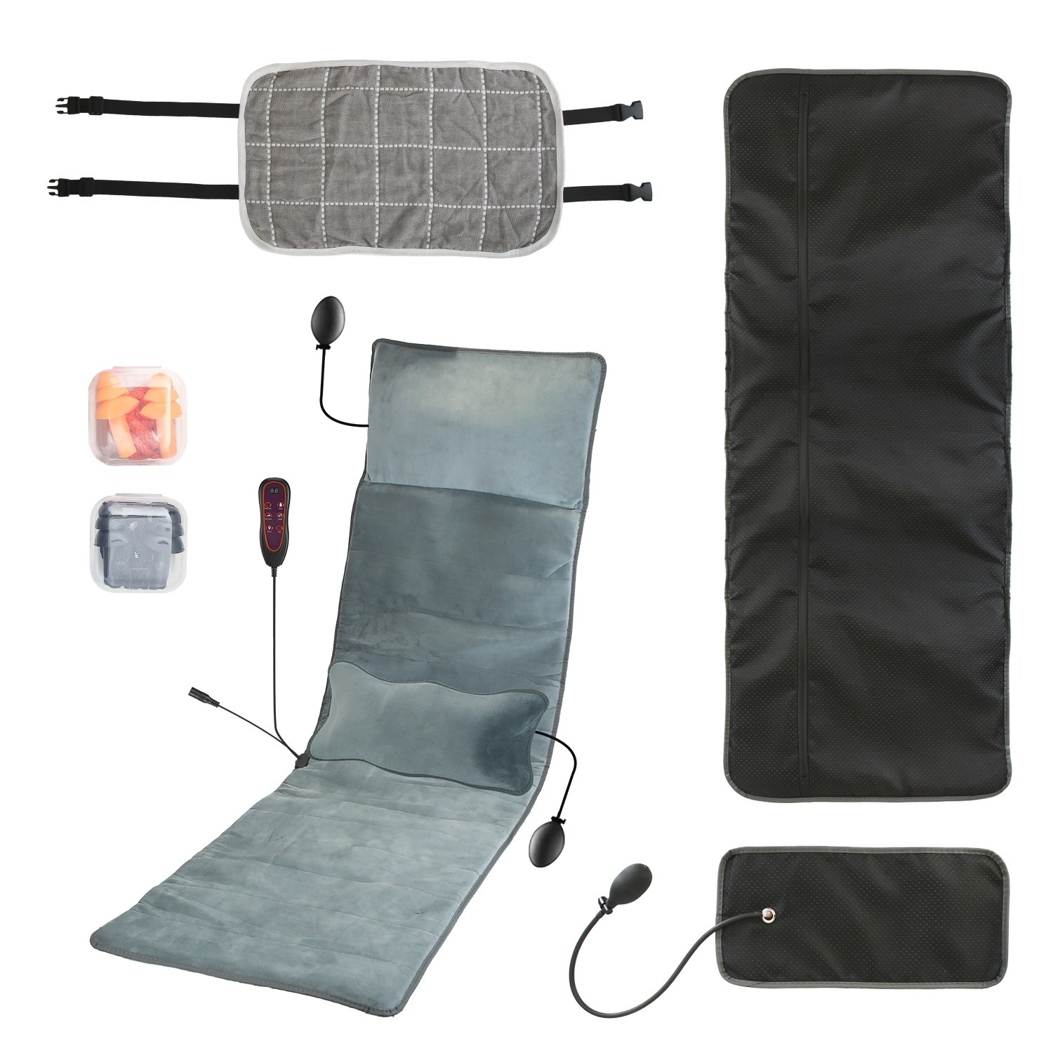 9 Mode Massage Mat Seat Heated Chair Pad Cushion Home Office Back Neck Lumbar
