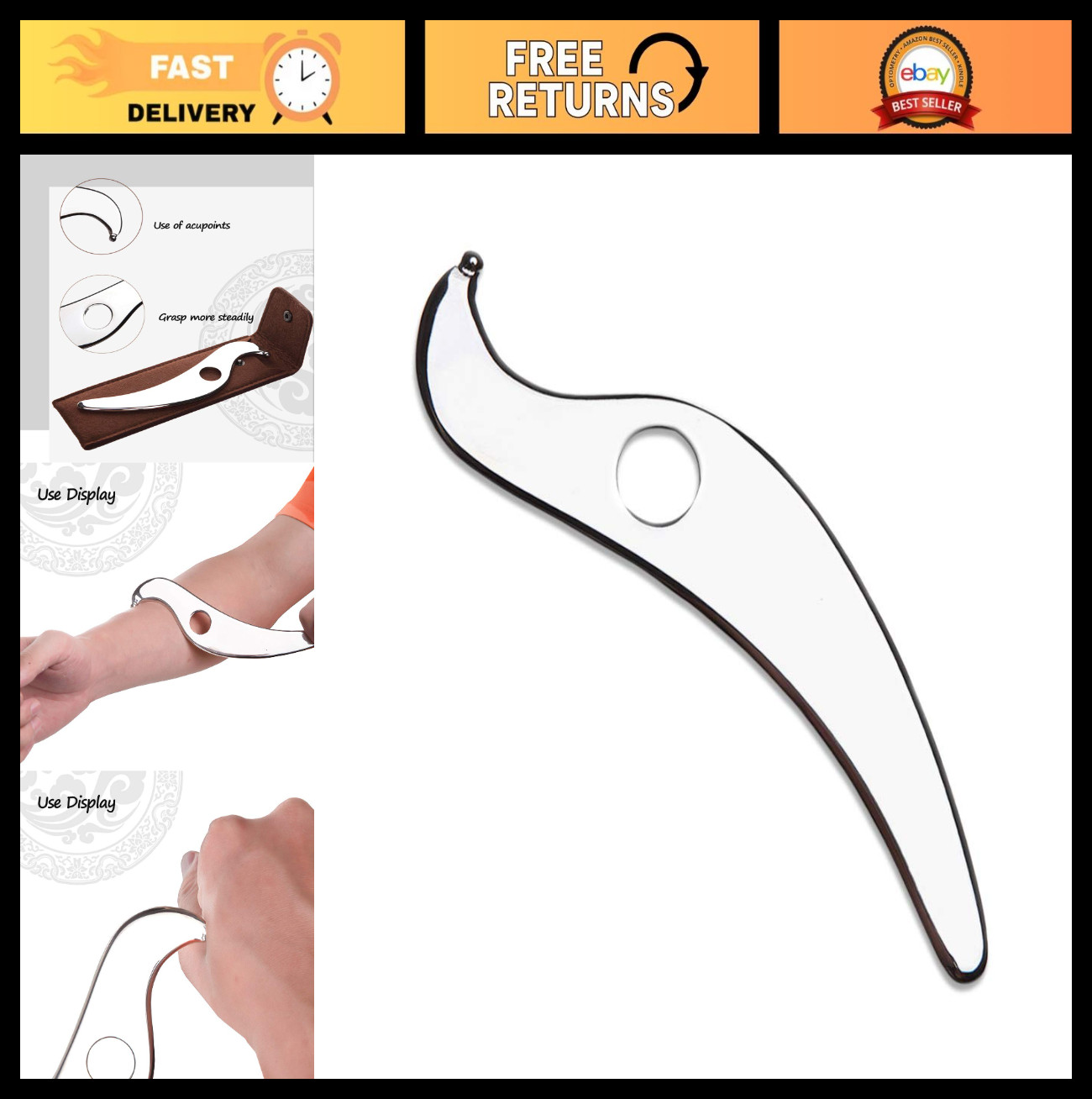 Stainless Steel Gua Sha Tool – IASTM Massage Scraping for Pain Relief & Relaxati