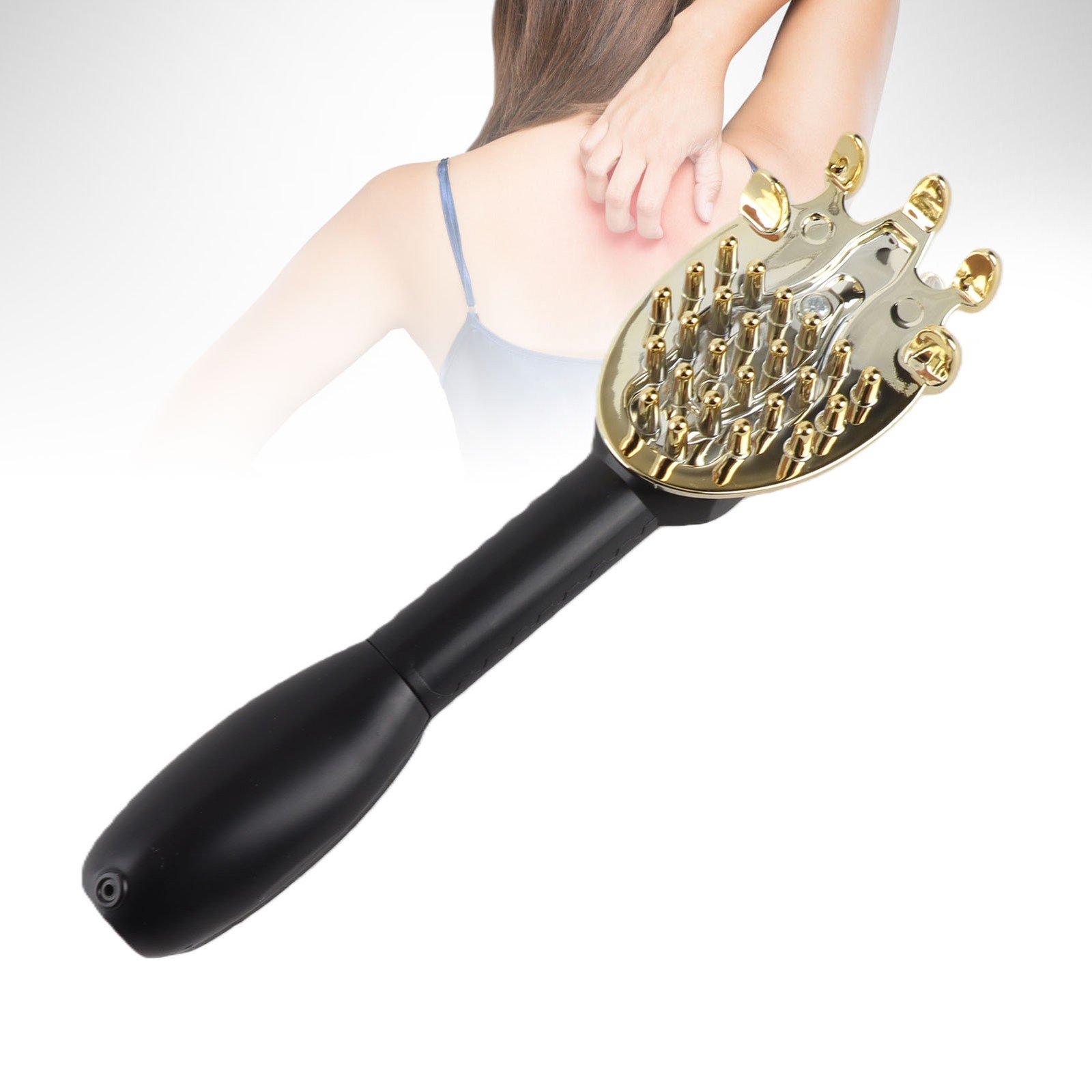 Electric Back Scratcher 45cm Extendable Massage Tool (Black)