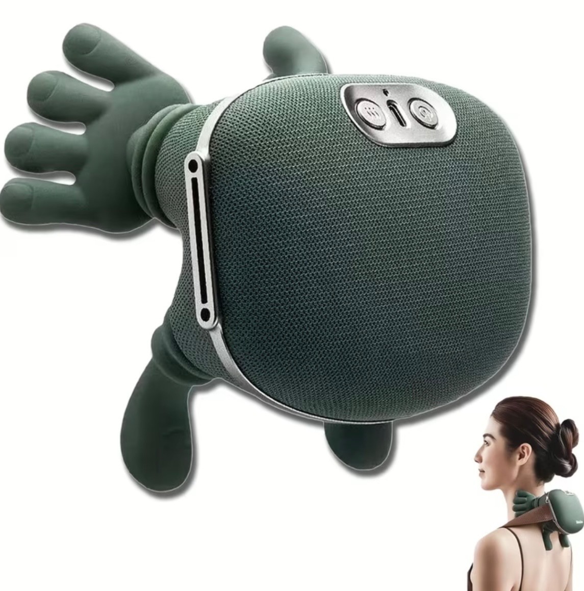 Neck Massager, Shiatsu Neck and Back Massager with Heat, 4D Kneading Simulated H