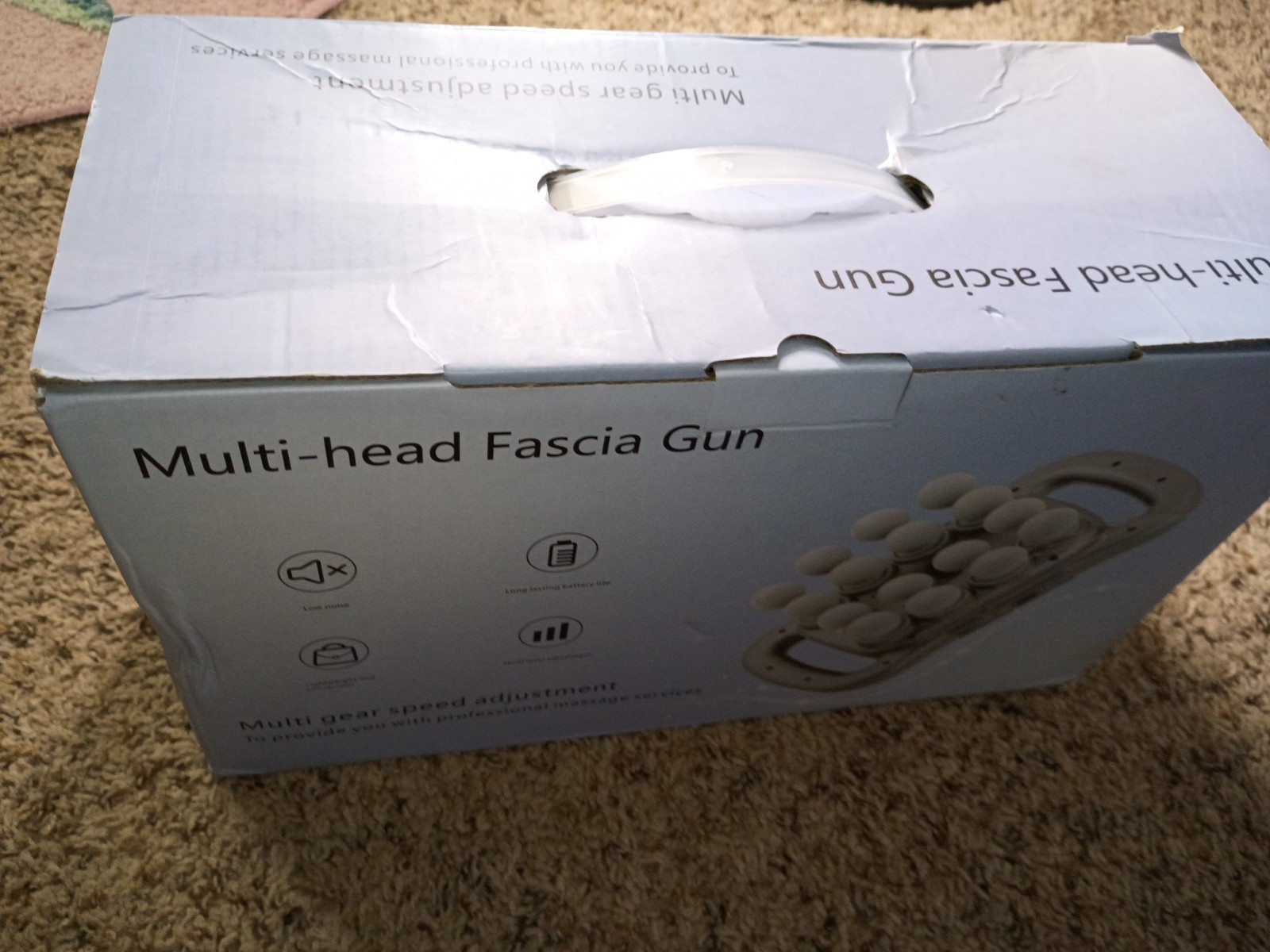NEW In Box Wireless Massager Multi-head Fascia Gun Body Muscle Therapy Machine