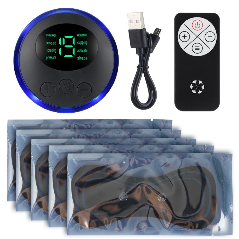 Pulse Tens Unit Massager with 5 Stickers & Remote Muscle Stimulator Pain Relief