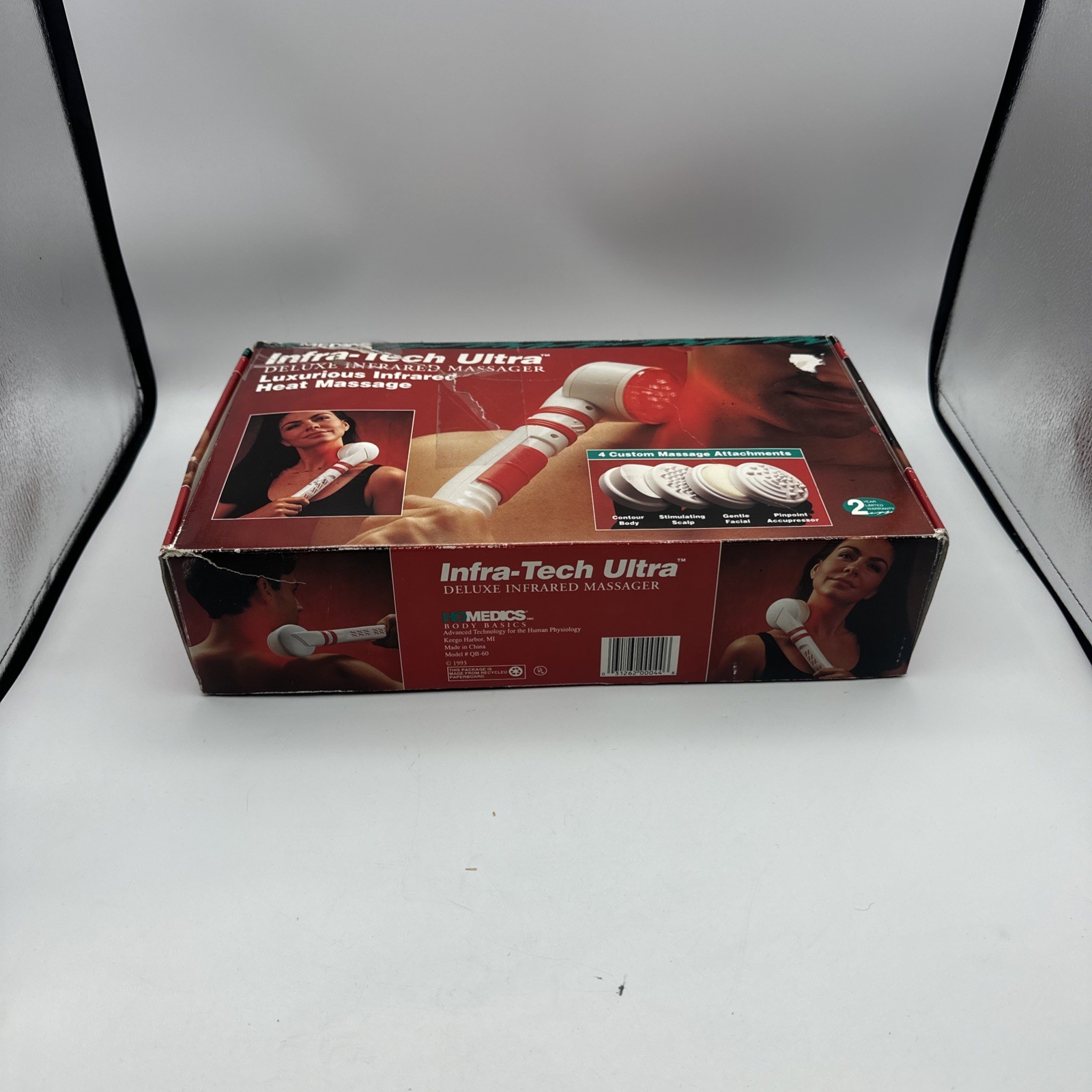 Vintage Homedics Infra-Tech Ultra Deluxe Infrared Handheld Heat Massager QB-60
