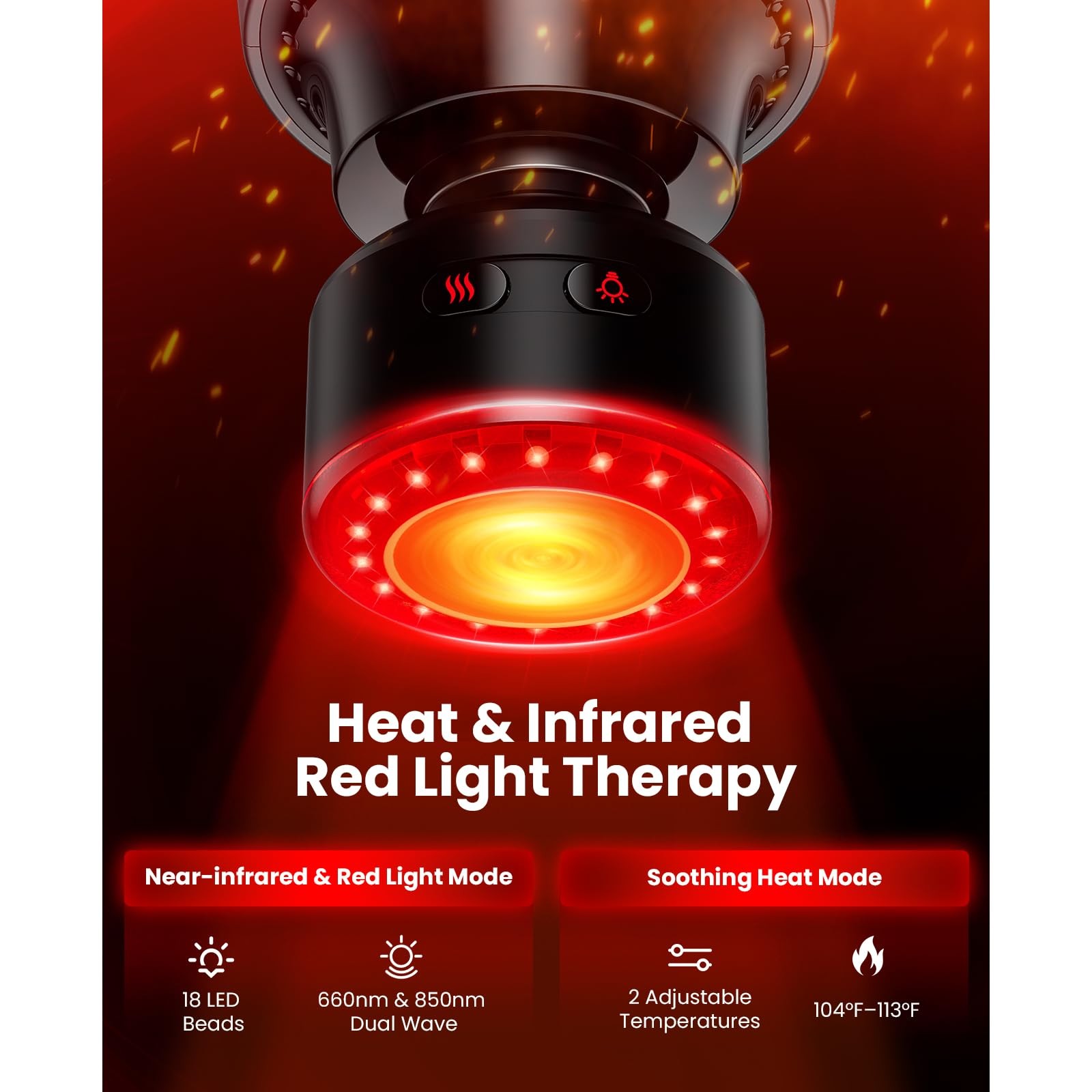 Massage Gun A2 with Red Light Infrared Heat Smart Force Sensor FSA-HSA Eligible