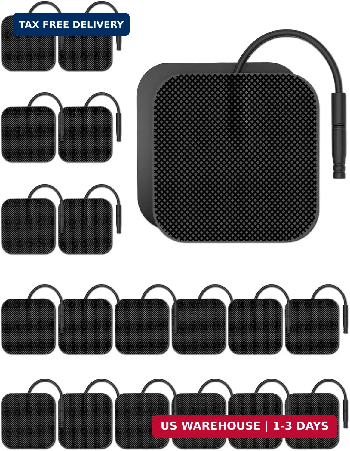 TENS Electrode Pads Self Adhesive Reusable 20Pcs BHK Compatible TENS 7000 3000