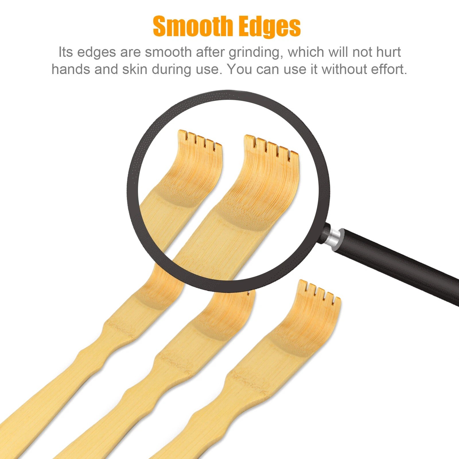 3Pack Natural Bamboo Back Scratcher Long Reach Pick Itch Relief Tool Portable US