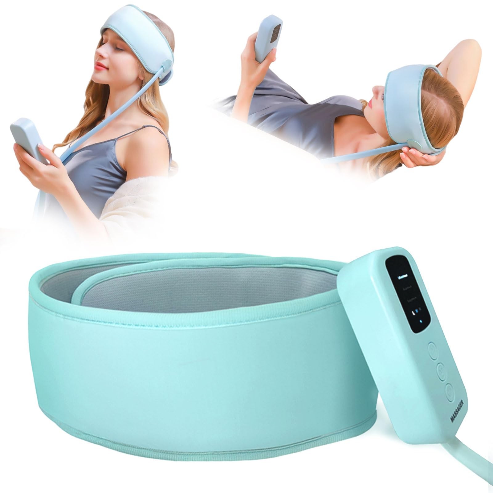 TEMPTIPS Head Massager Scalp,Rechargeable for Light Turquoise