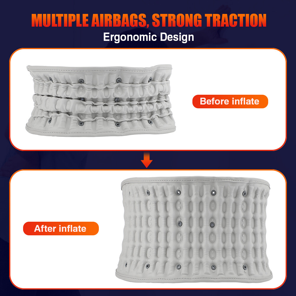 Cordless Red Light Heating Decompression Belt Inflatable Lumbar Support Brace