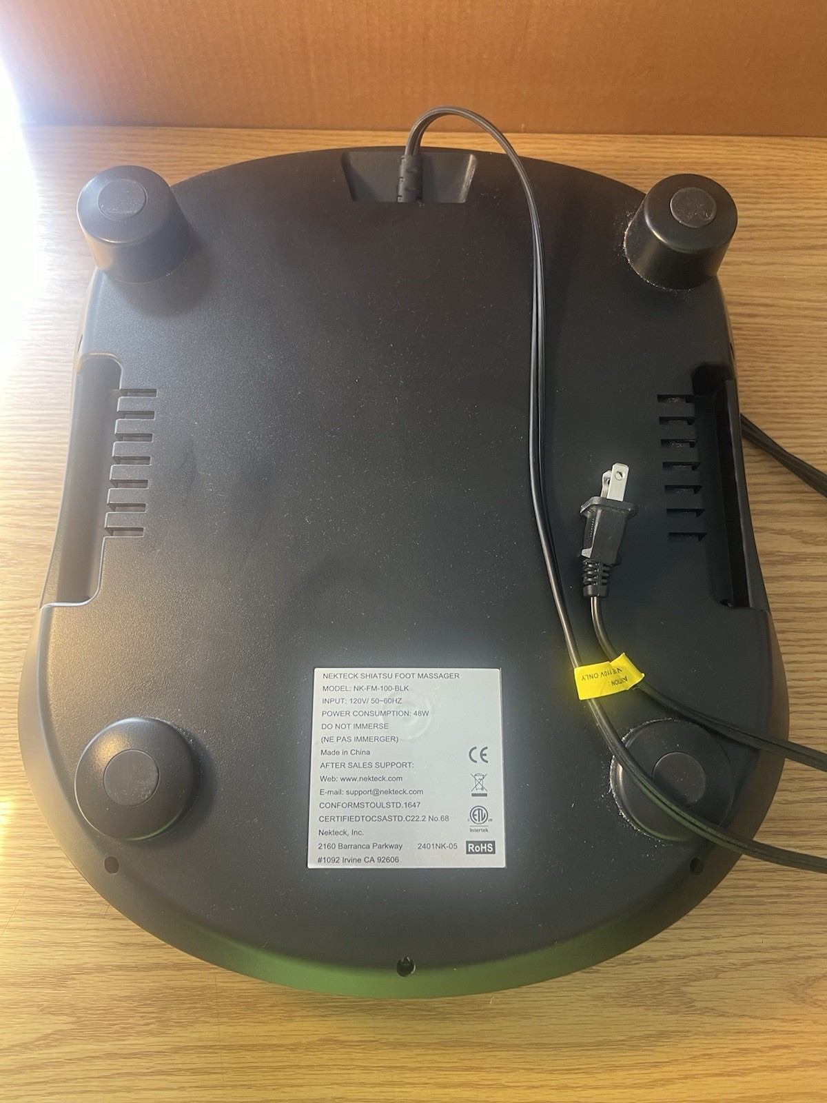 Nekteck Kneading Shiatsu Therapy Foot Massager w/Heat, Excellent Condition