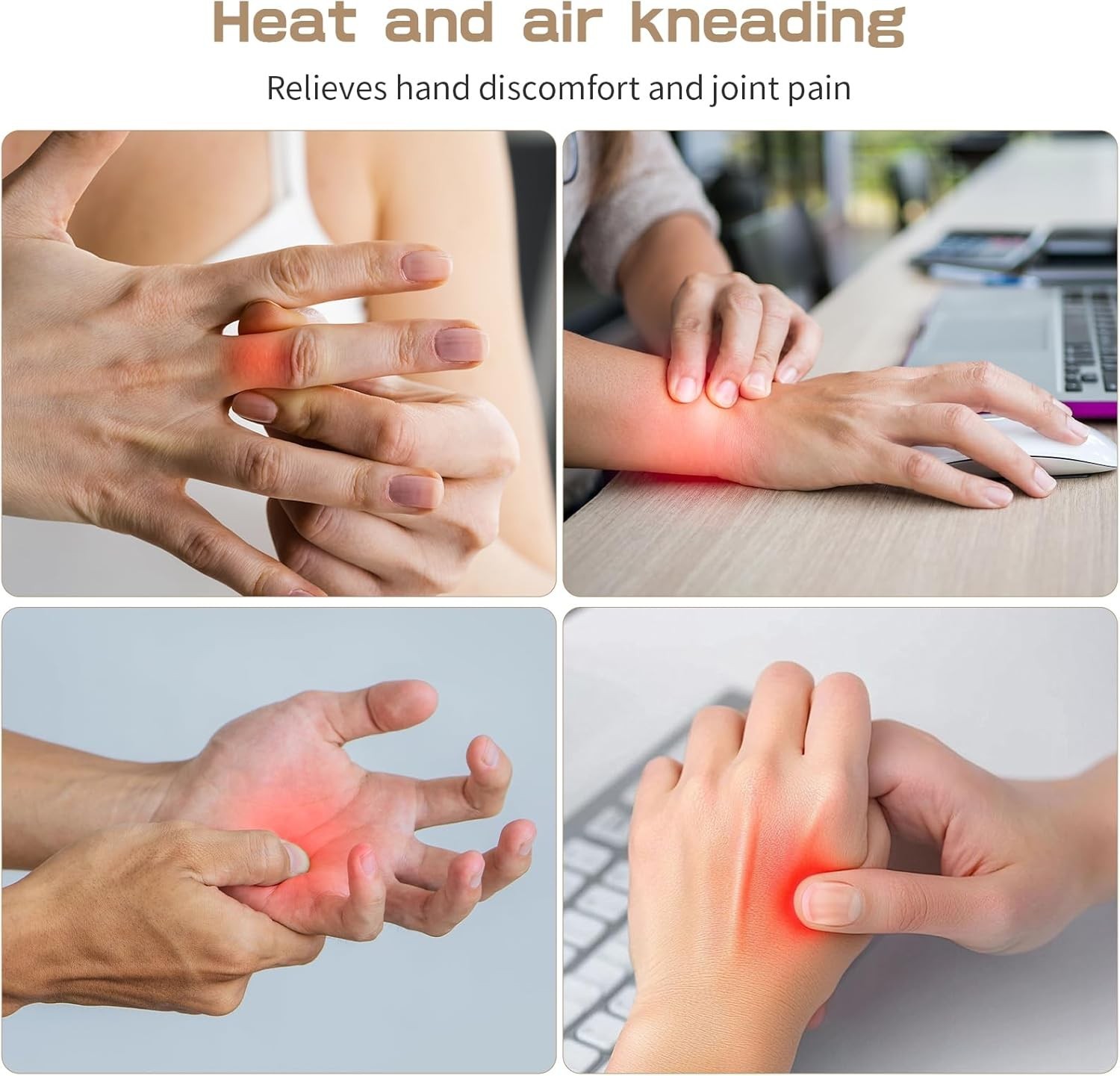 Hand Massager with Heat and Compression,Heated Hand Massager for Arthritis,NEW,m