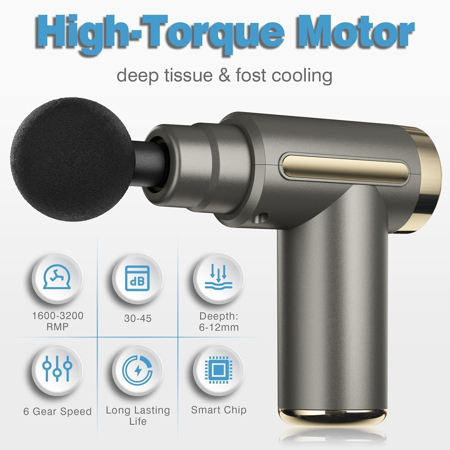 Powerful Mini Massage Gun – Deep Tissue Percussion with Adjustable Features