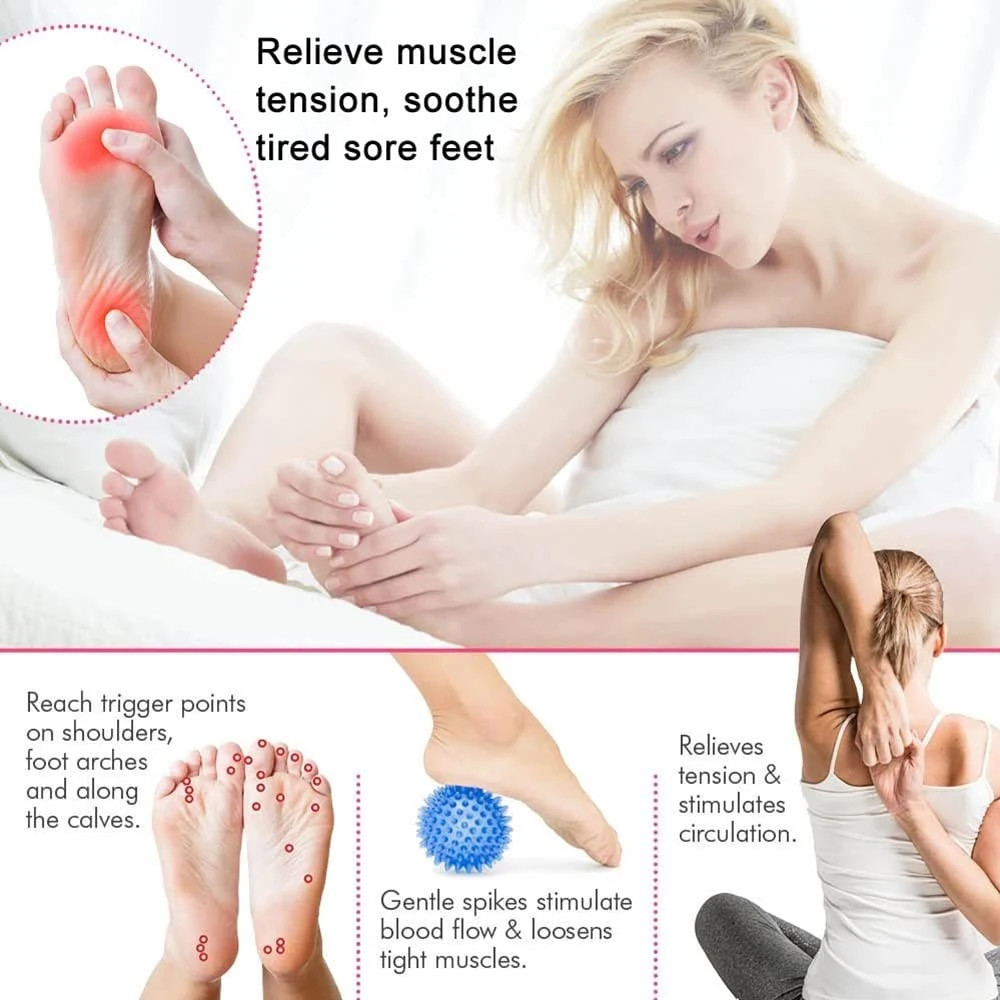 Peanut Ball Foot Massage Ball,Spiky Massage Ball for Trigger Point Therapy,Deep