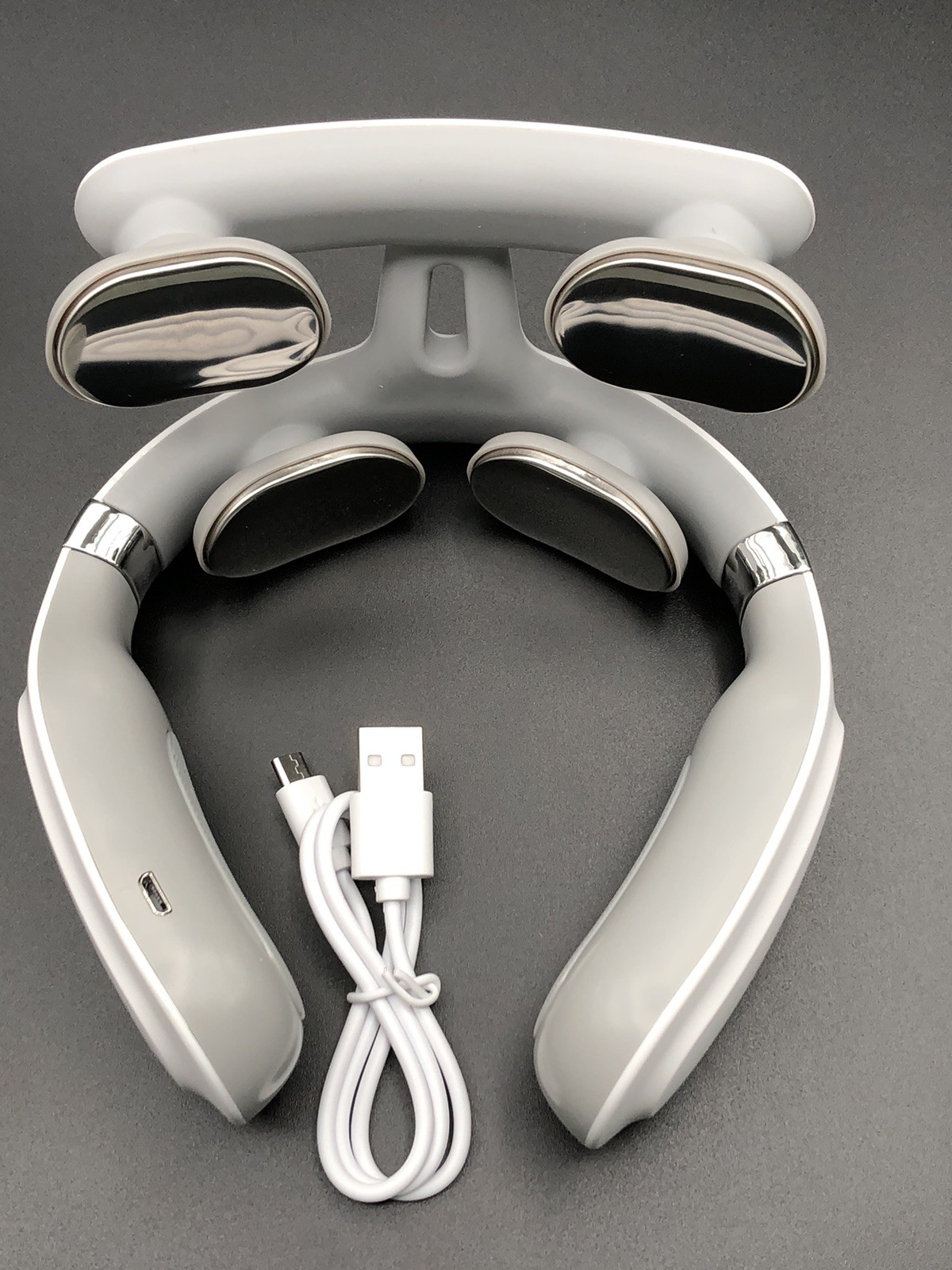 New In Box Smart Neck Cervical Massager JT-008 White Pain Relief Vibrating