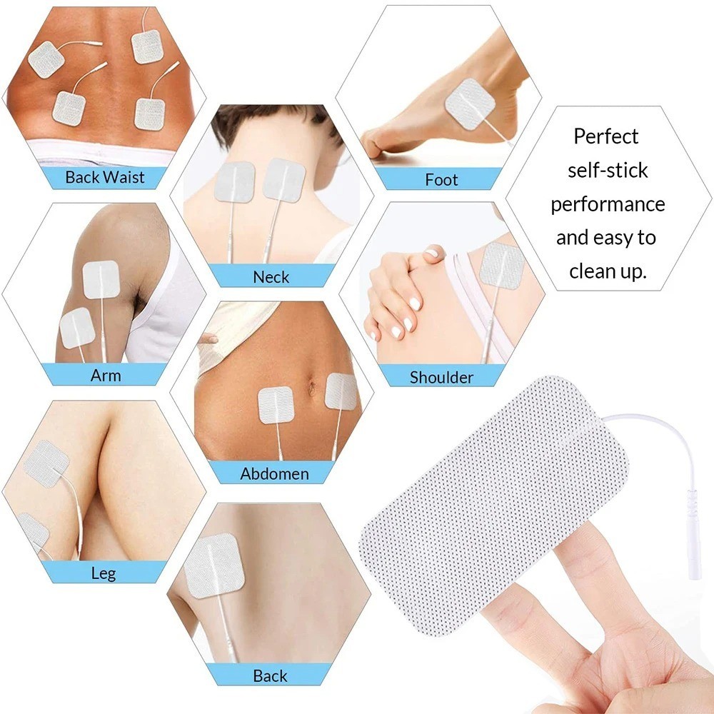 40 TENS Electrode Pads EMS Replacement Unit 7000 3000 2×2 Muscle Stimulator BULK