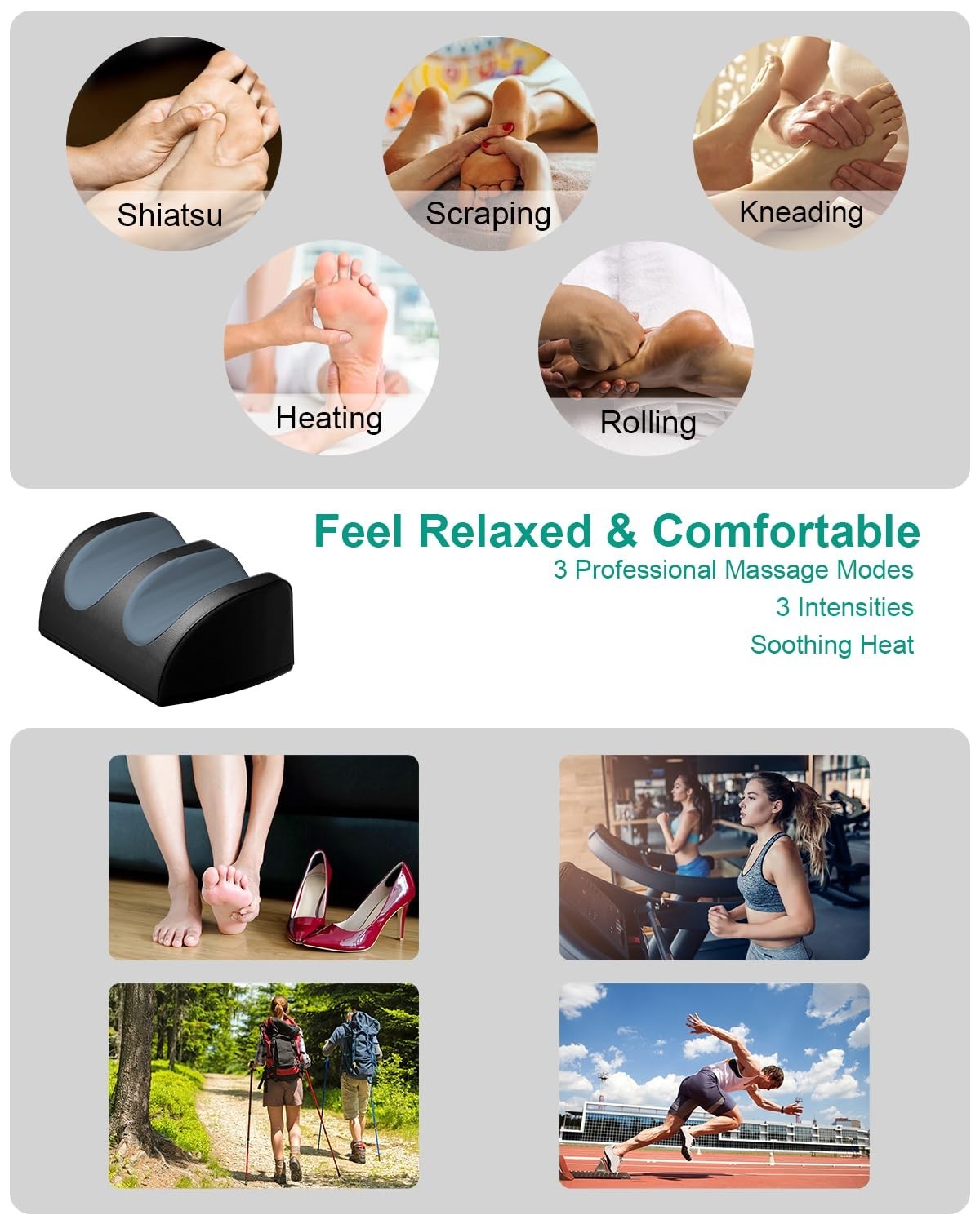 Electric Foot Massager with Heat & Remote Control – Soothing Foot Therapy Gift