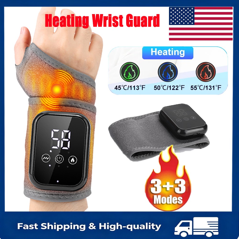 Electric Wrist Heating Pad USB Heated Wrist Brace Support for Arthritis Joint