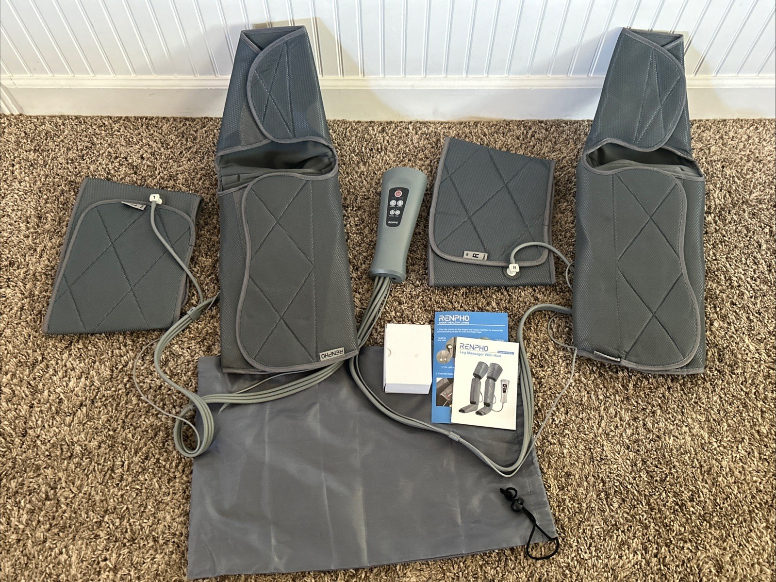 RENPHO Leg Massager W/Heat, Compression Boots for Pain Relief Recovery