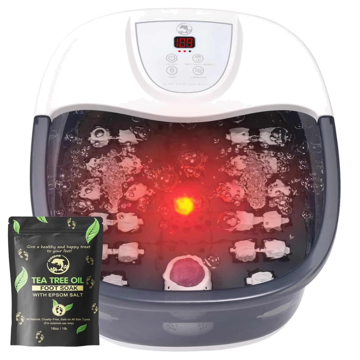 Foot Spa Bath Massager with Heat, Foot Bath with 22 Massage Rollers, Temperat…
