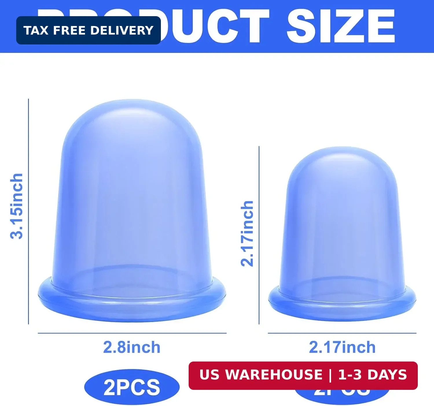 Silicone Cups for Cupping Therapy Included 4 Pcs Cups and 1 Pc Bag,Cupping Kit f