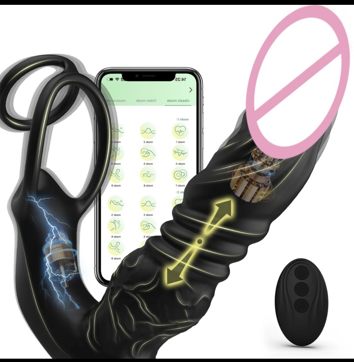 DUAL MOTOR 9 VIBRATING SPEED WITH SLEEVE PROSTATE MASSAGER MEN MALE STIMULATOR