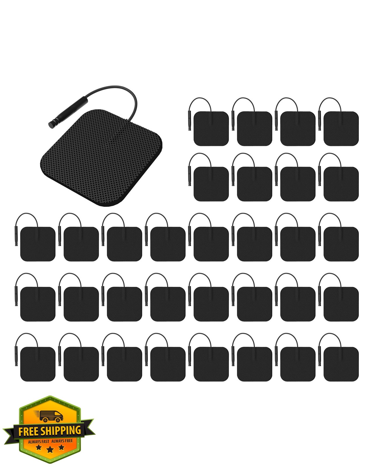 BHK-TENS 40PCS Black Replacement TENS Unit Pads