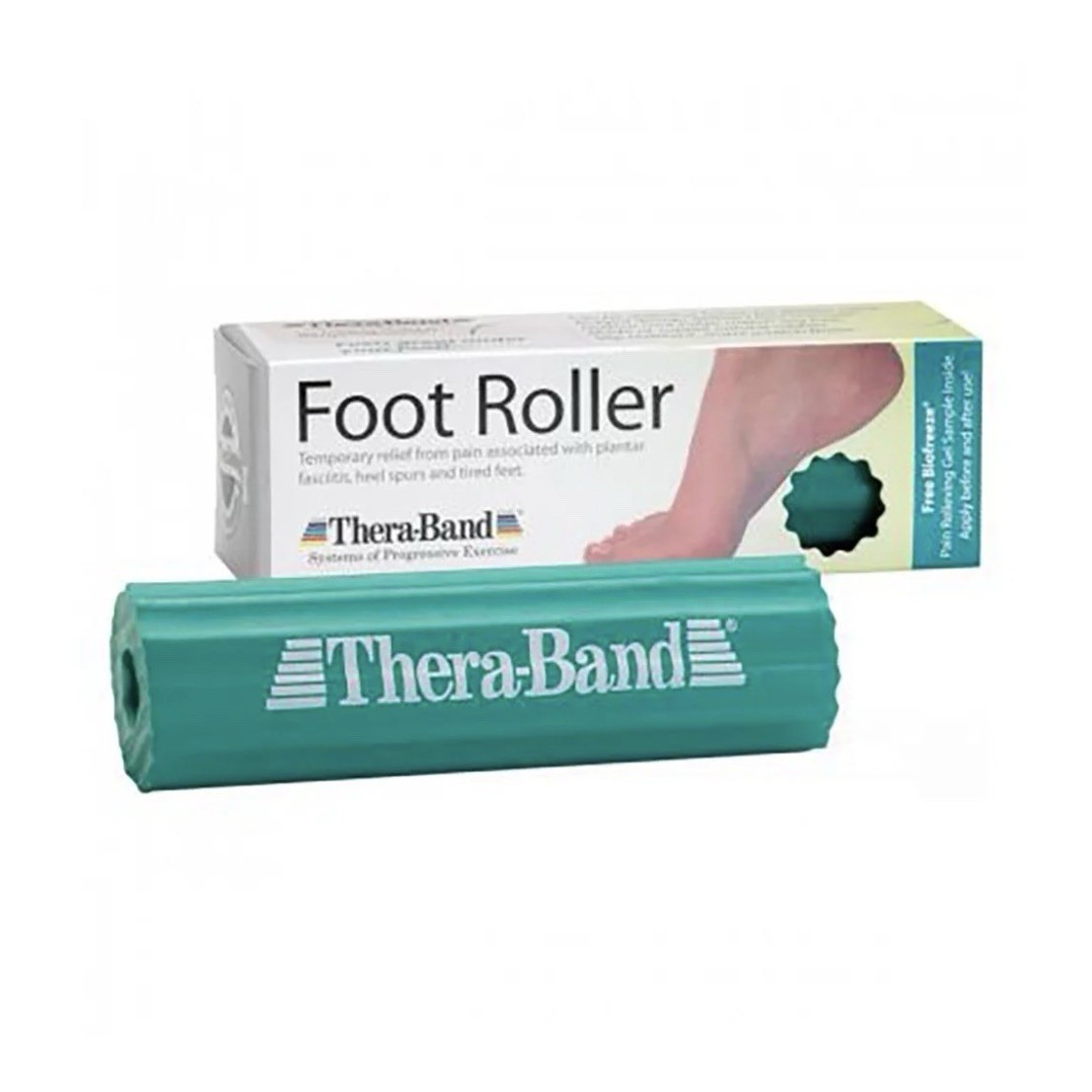 Thera-Band Foot Roller Massager Green Plastic Rolling Pain Relief