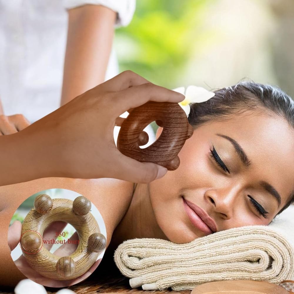 Wood Therapy Abdominal Massage Tools,Lymphatic Drainage Massager, Body Sculpting