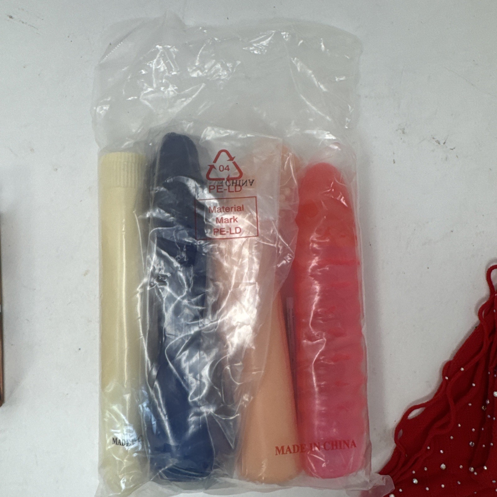 Bundle Red Rhinestone Dress + Personal Massager Sets New Adult Gift Lot