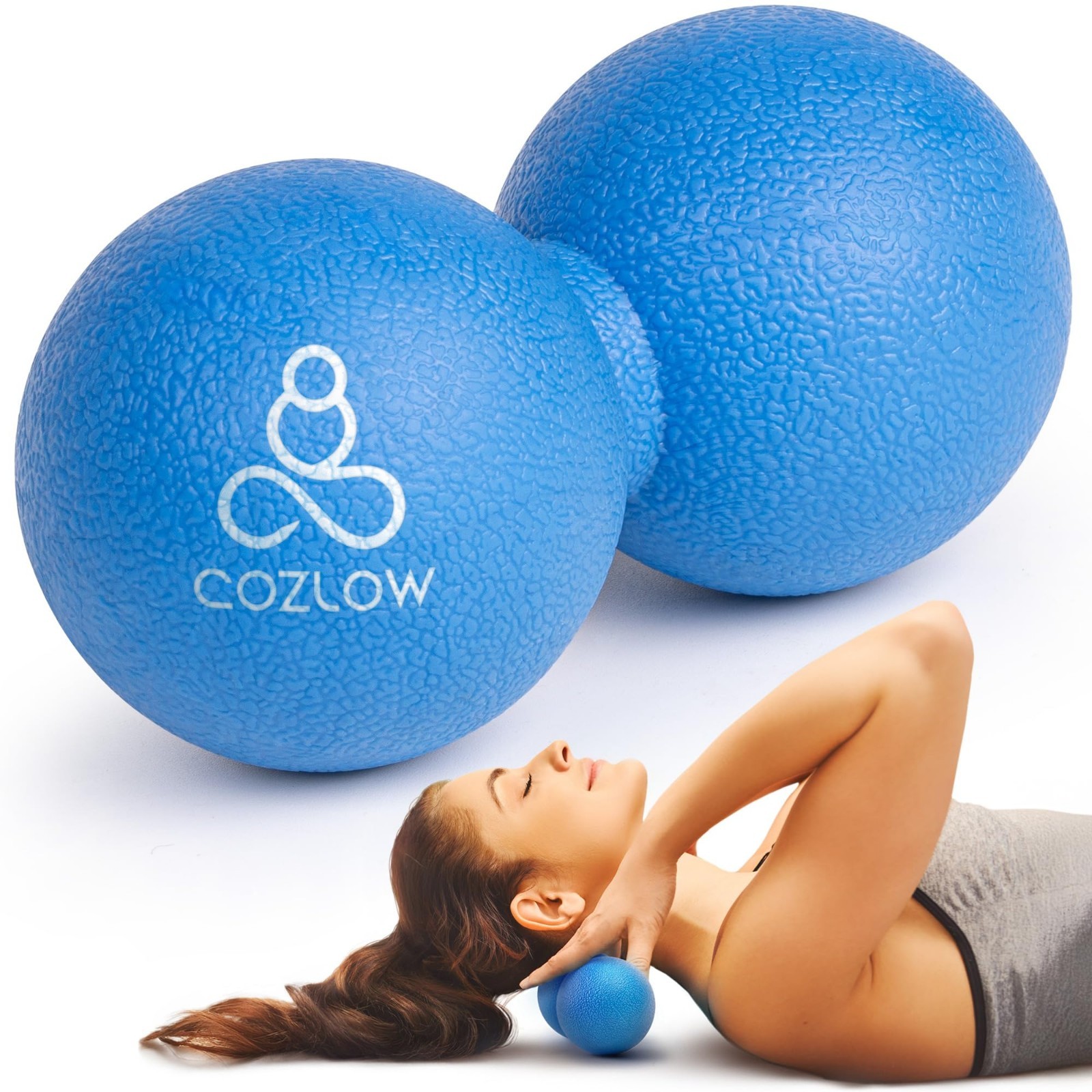 Cozlow Peanut Massage Ball – 5 x 2.4″ – Deep Tissue Relief & Muscle Recovery