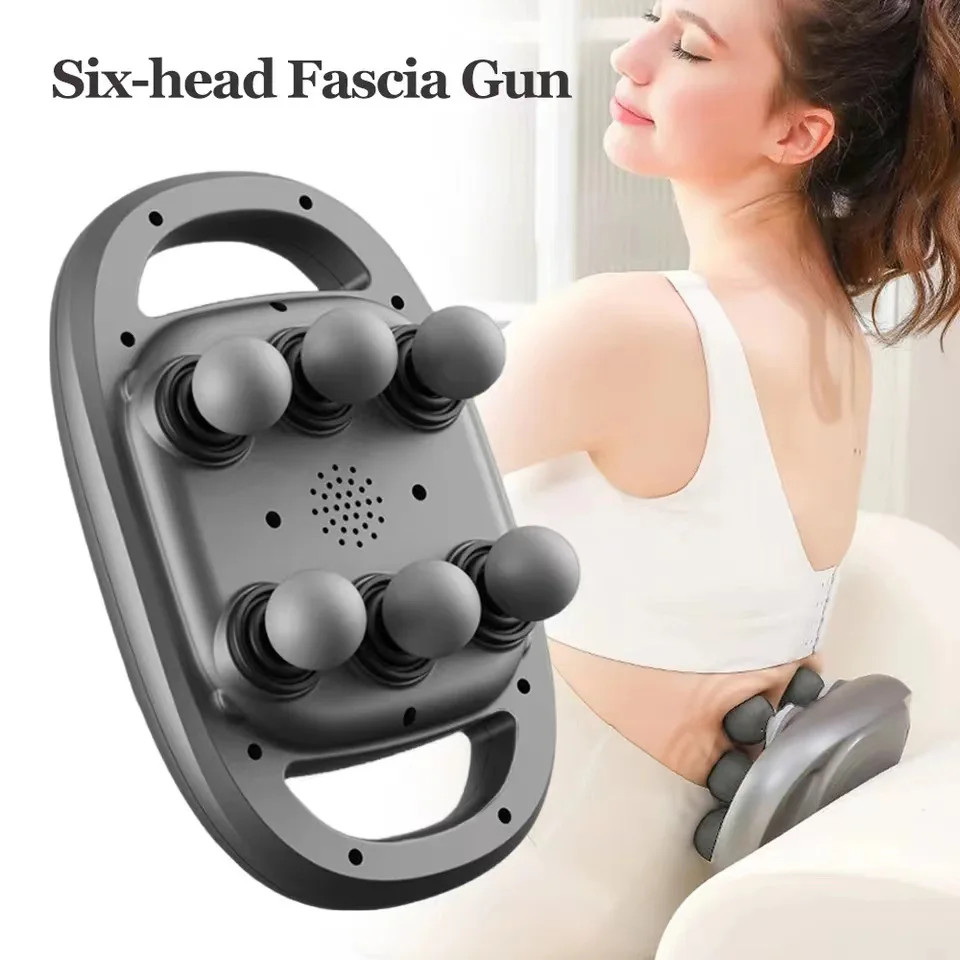 6 Head Massage Gun Deep Tissue 9 Levels Muscle Electric Massager Pain Relief USB