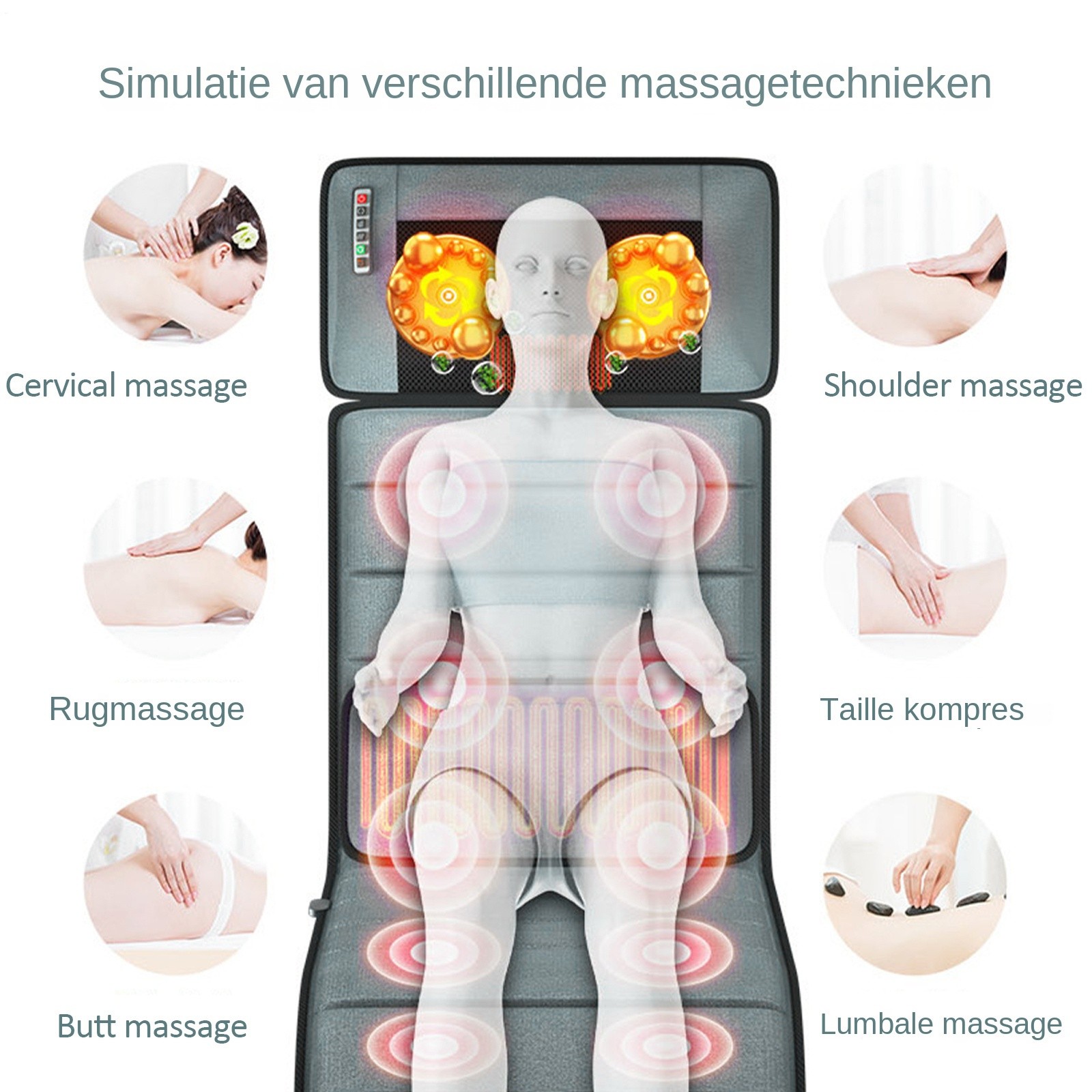 Massage Pad Full Body Bed Massager for Whole Body Relaxation Bed Massager