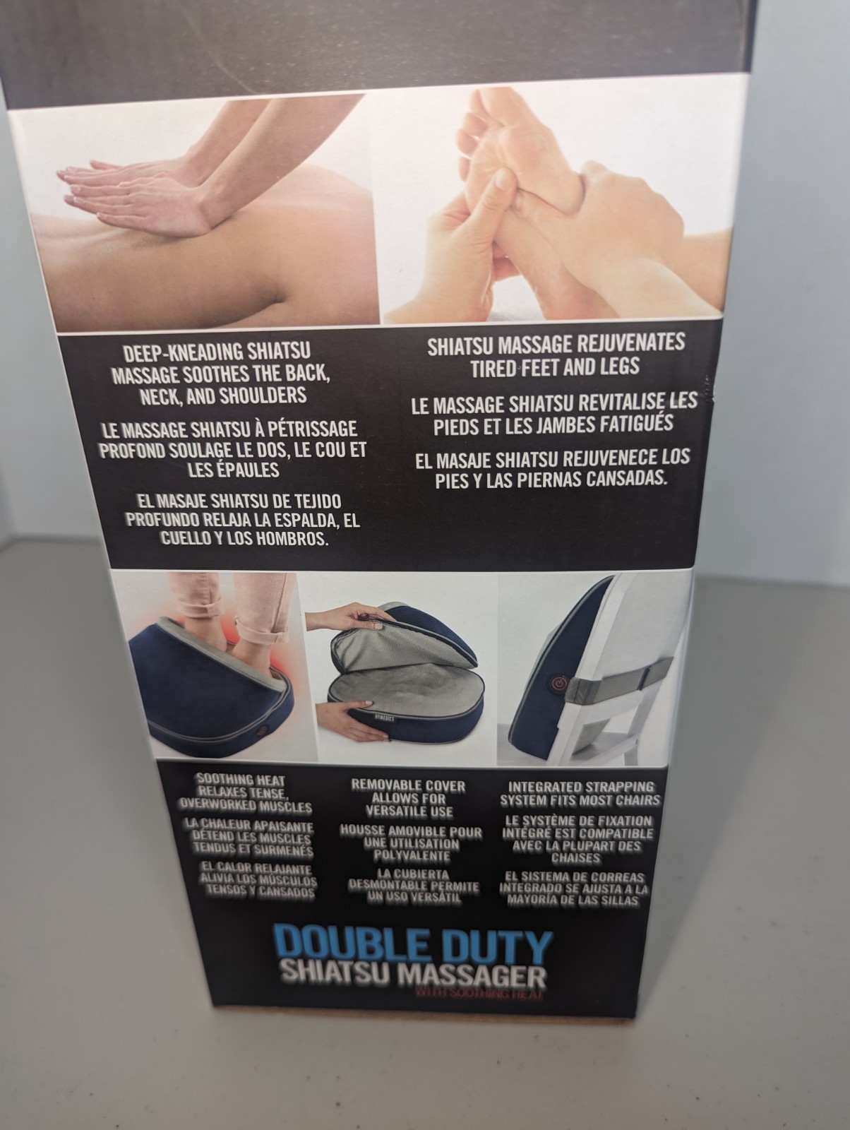 Homedics Double Duty Shiatsu Massager w/ Soothing Heat, Back, Neck, Feet, Leg