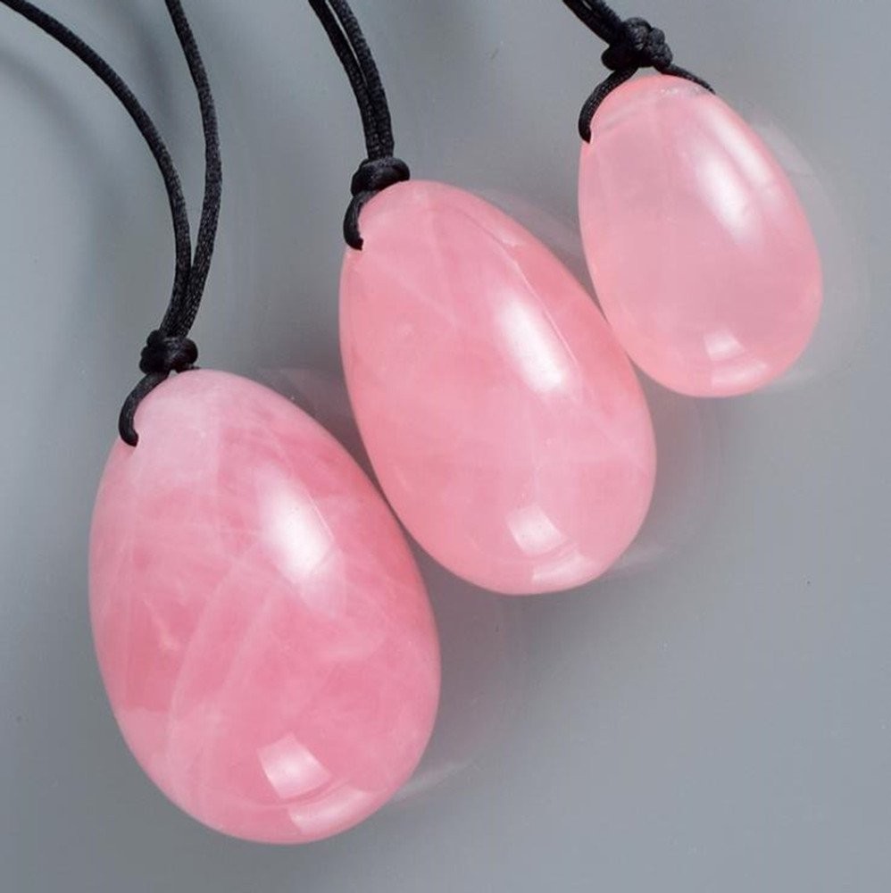 4Pcs Set Jade Yoni Eggs Stick,3 Pcs Drilled Natural Rose Quartz Crystal Jade …