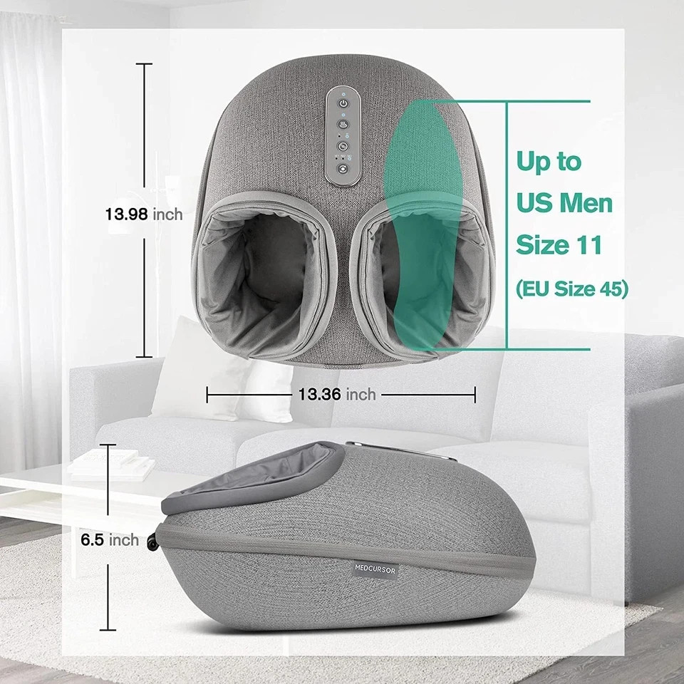 Medcursor Shiatsu Foot Massager Machine with Heat, Deep Kneading & Air Massage