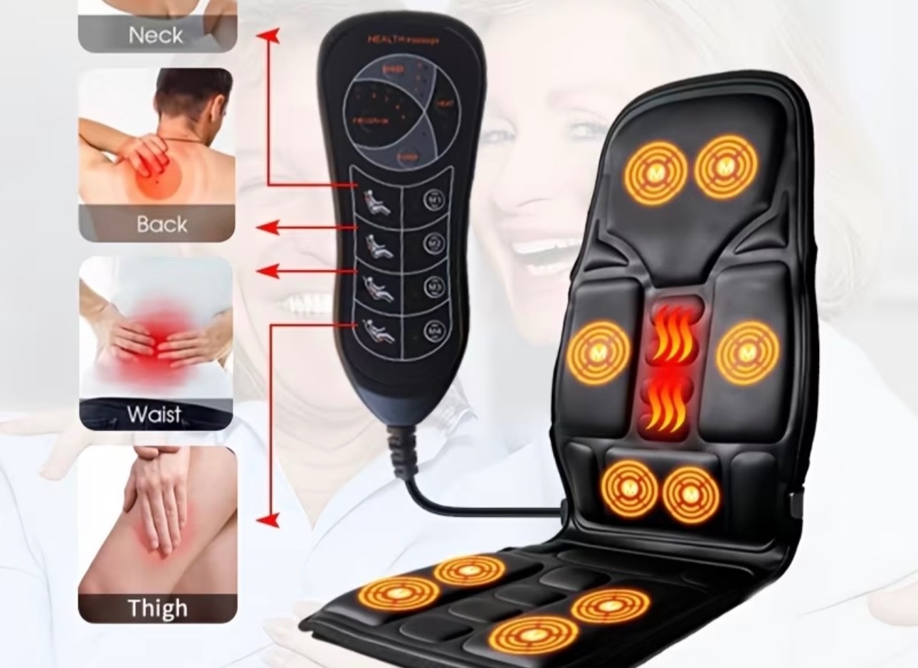 Heating Massage Mat, Electric Back Pad for Massage Chair, Ideal Gift for Home