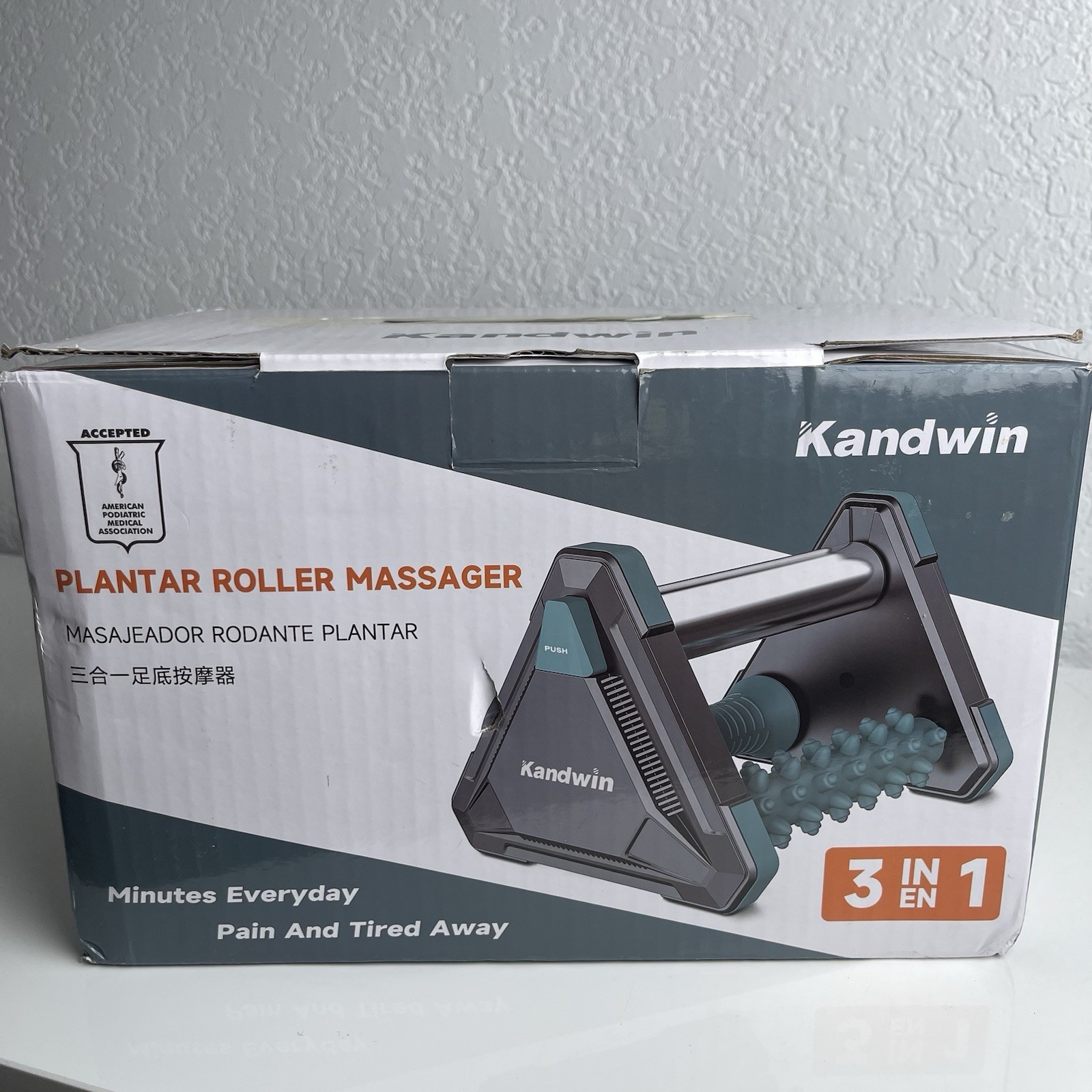 Kandwin Plantar Roller Foot Massager 3-in-1